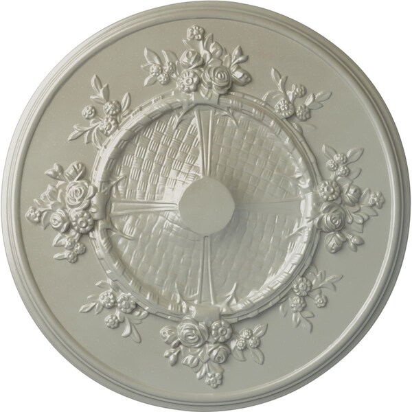 Ekena Millwork Flower Ceiling Medallion (Fits Canopies up to 3 7/8"), Hand-Painted Flash Copper, 27"OD x 1 1/8"P CM27FLFCS - main